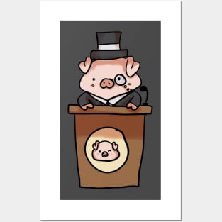 Cute Pig Judge Posters and Art